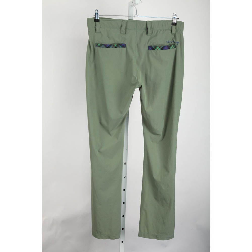 William Murray Pants Mens 34 Olive Green Straight Fit Golf Performance Stretch - Picture 4 of 16